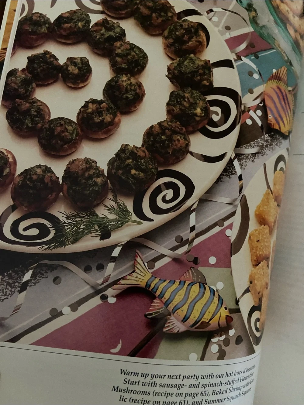 90s 1990s Appetizers Appetizer Cookbook party sides snack tray trays snacks side